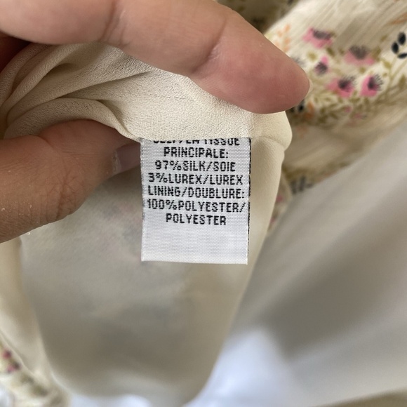 Anthropologie Anna Sui Dress Romantic Myotosis Midi Silk Cottagecore Ruffle Sz 4 - Picture 7 of 13